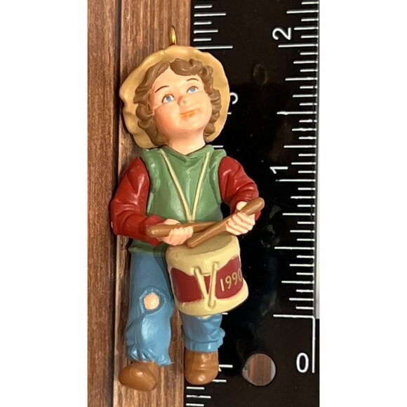HANDCRAFTED 1990 HALLMARK KEEPSAKE ORNAMENT QX523-3 LITTLE DRUMMER BOY - Picture 5 of 6